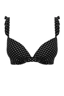 Sicily Underwired Push-Up Padded Top - Black/White -Sultry Curve 314773 20230420154500