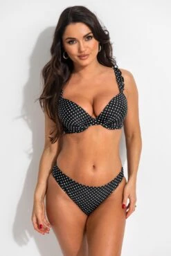 Sicily Underwired Push-Up Padded Top - Black/White -Sultry Curve 314776 20230420154500