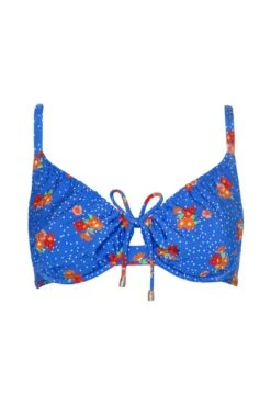 Santa Cruz Underwired Non Padded Adjustable Top - Blue Floral -Sultry Curve 314867 20230607120300