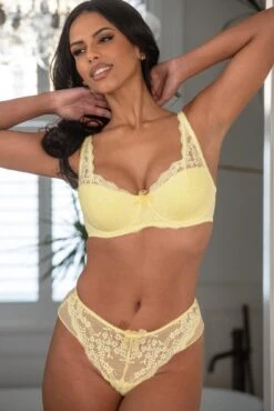 Flora Lightly Padded Underwired Bra - Yellow -Sultry Curve 314940 20230425101600