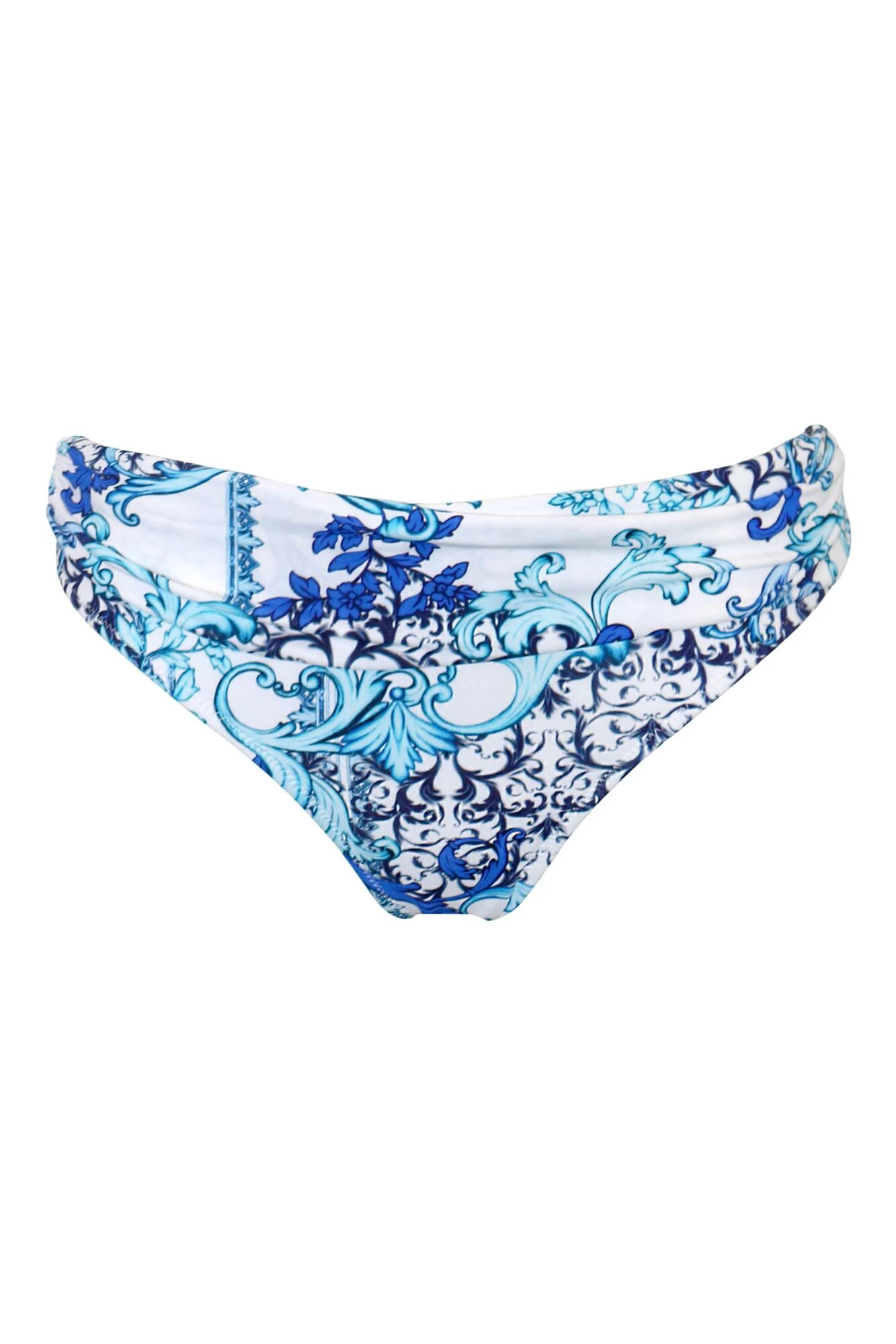 Amalfi Fold Over Brief - White/Blue 6 Amalfi Fold Over Brief - White/Blue - Image 4