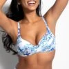 Amalfi Underwired Non-Padded Twist Front Top - White/Blue -Sultry Curve 315061 20230425133700