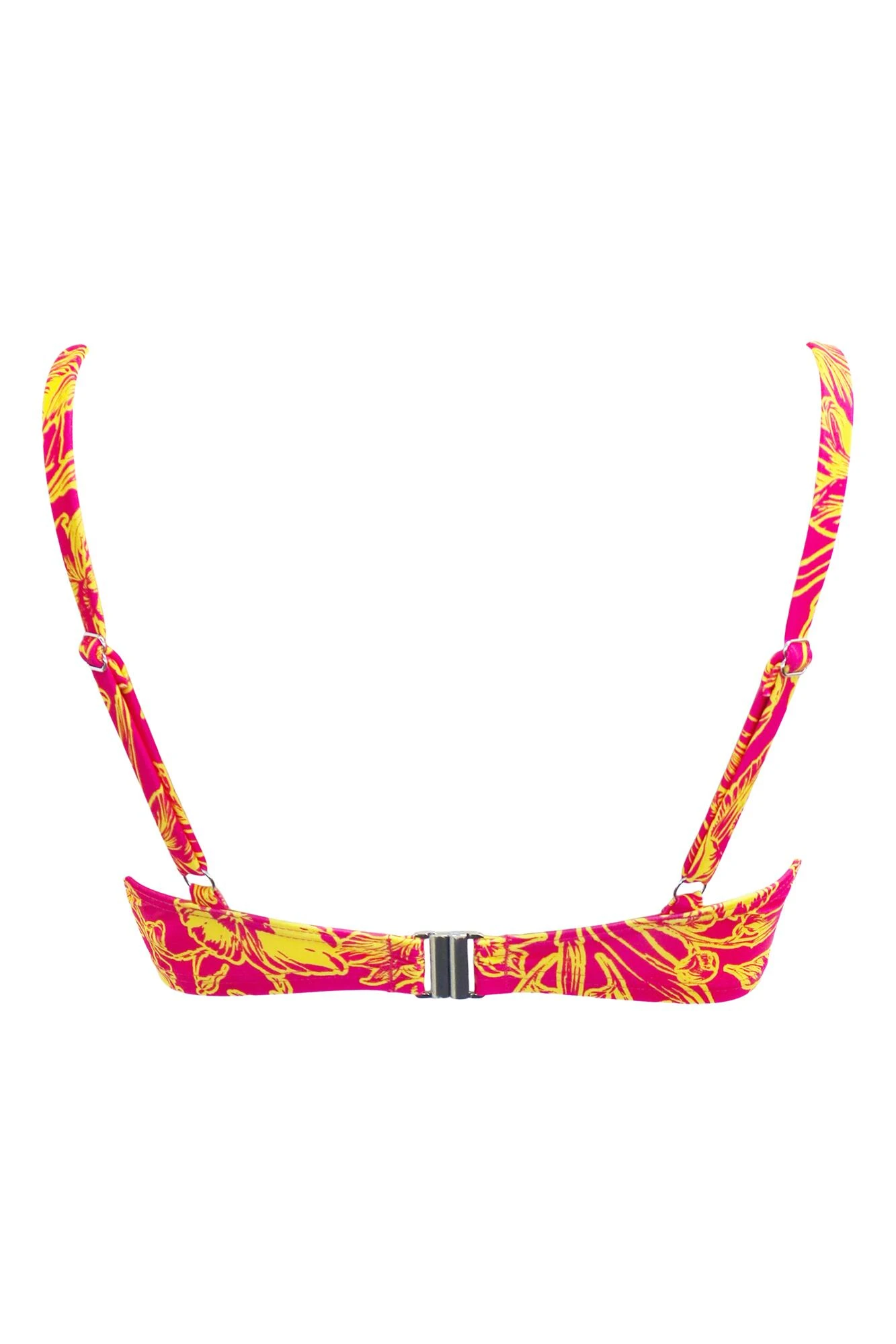 Freedom Underwired Non Padded Wrap Top - Pink/Yellow 9 Freedom Underwired Non Padded Wrap Top - Pink/Yellow - Image 7