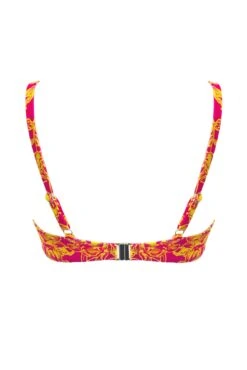 Freedom Lightly Padded Underwired Tie Top - Pink/Yellow 13 Freedom Lightly Padded Underwired Tie Top - Pink/Yellow -Sultry Curve 315165 20230425145300