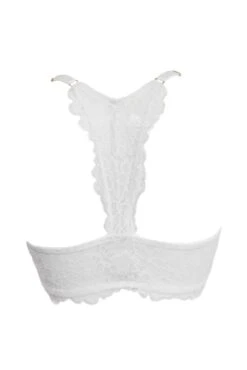 India Eyelash Lace Front Fastening Non Wired Bralette - White 13 India Eyelash Lace Front Fastening Non Wired Bralette - White -Sultry Curve 315374 20230426172700