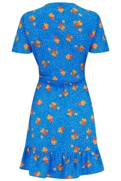 Woven EcoVero™ Tiered Wrap Dress - Blue Floral 15 Woven EcoVero™ Tiered Wrap Dress - Blue Floral -Sultry Curve 315822 20230518114600