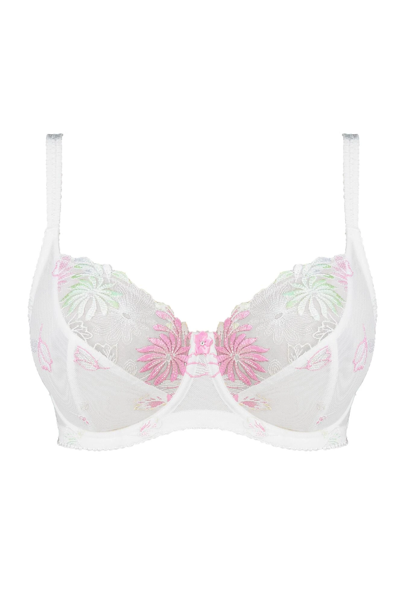 St Tropez Full Cup Set - White/Pink/Green 7 St Tropez Full Cup Set - White/Pink/Green - Image 5