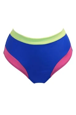 Palm Springs High Leg Tummy Control Brief - Ultramarine/Pink/Citrus -Sultry Curve 316166 20230516093400