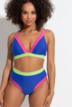 Palm Springs High Leg Tummy Control Brief - Ultramarine/Pink/Citrus -Sultry Curve 316169 20230516093400