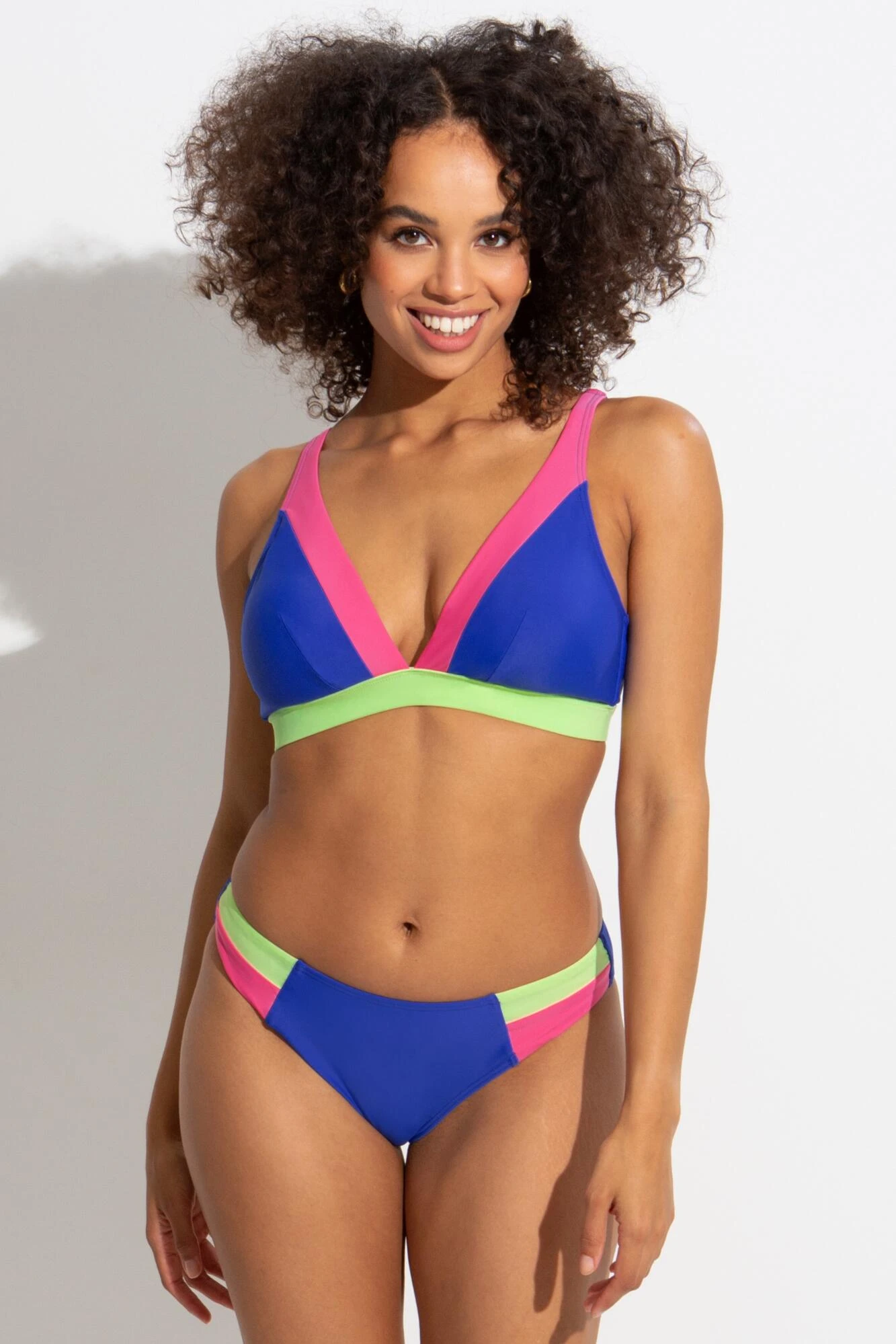 Palm Springs Colour Block Tab Brief - Ultramarine/Pink/Citrus 3 Palm Springs Colour Block Tab Brief - Ultramarine/Pink/Citrus