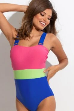 Palm Springs Colour Block Tummy Control Swimsuit - Ultramarine/Pink/Citrus 10 Palm Springs Colour Block Tummy Control Swimsuit - Ultramarine/Pink/Citrus -Sultry Curve 316187 20230516093500