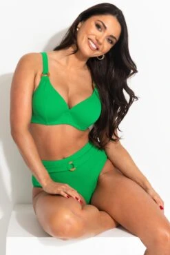 Cali Recycled Hidden Underwired Top - Green -Sultry Curve 316249 20230530090900