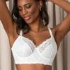 Flora Longline Underwired Bra - White -Sultry Curve 316486 20230522130900