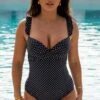 Sicily Lightly Padded Underwired Frill Swimsuit - Black/White 1 Sicily Lightly Padded Underwired Frill Swimsuit - Black/White -Sultry Curve 316706 20230526151900