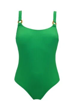 Cali Recycled Ring Underwired Control Swimsuit - Green -Sultry Curve 316818 20230605164300