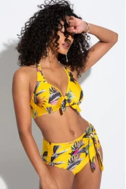 Paradiso Belted High Waisted Control Brief - Yellow -Sultry Curve 316896 20230530101100