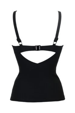 Space Twist Front Non-Wired Tankini - Black -Sultry Curve 317198 20230601162600