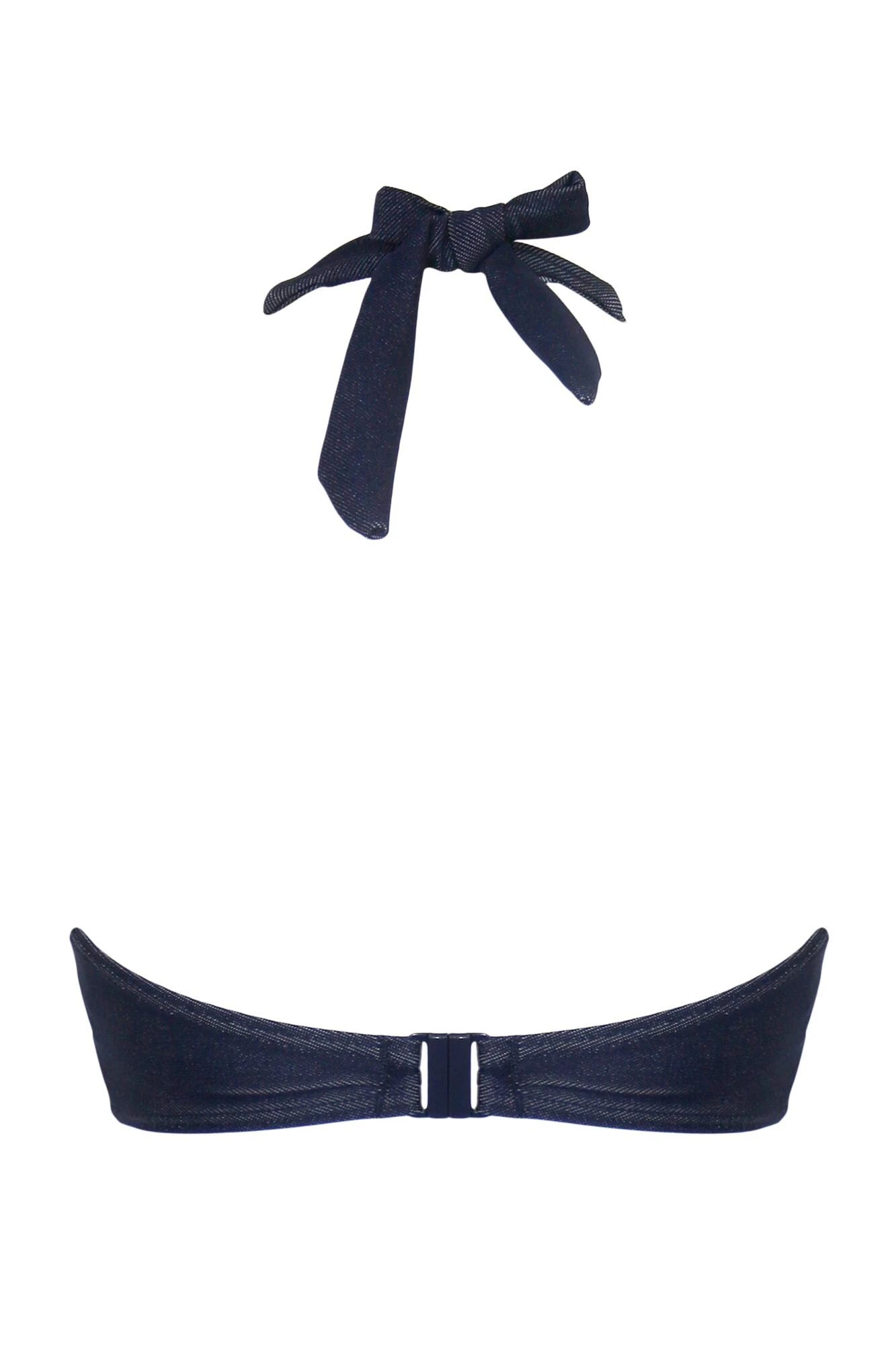 Adelaide Denim Underwired Lace Up Longline Top - Blue 8 Adelaide Denim Underwired Lace Up Longline Top - Blue - Image 6