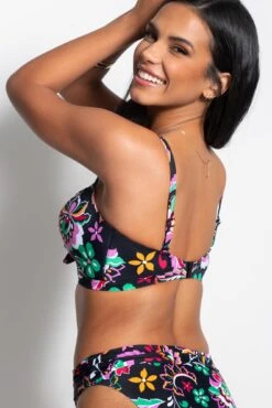 Sunshine Padded Underwired Tie Top - Black Multi -Sultry Curve 317437 20230612150300