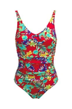 Heatwave Scoop Neck Control Swimsuit - Red Floral 12 Heatwave Scoop Neck Control Swimsuit - Red Floral -Sultry Curve 317527 20230606112700