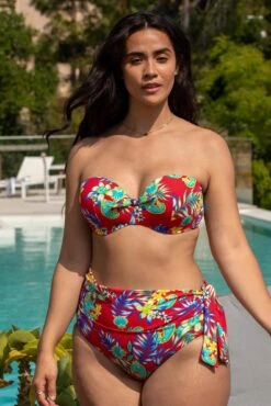 Heatwave Fold Over Tie Brief - Red Floral -Sultry Curve 317747 20230714115100