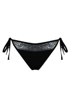 Sea Queen Sequin Tie Side Brief - Black/Silver -Sultry Curve 317877 20230606113600