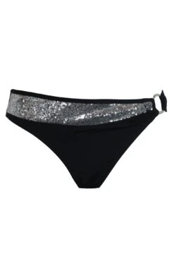 Sea Queen Sequin Ring Detail Brief - Black/Silver -Sultry Curve 317882 20230606113600