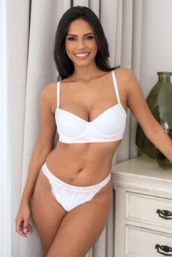 Logo Padded T-shirt Bra - White -Sultry Curve 317992 20230607135000