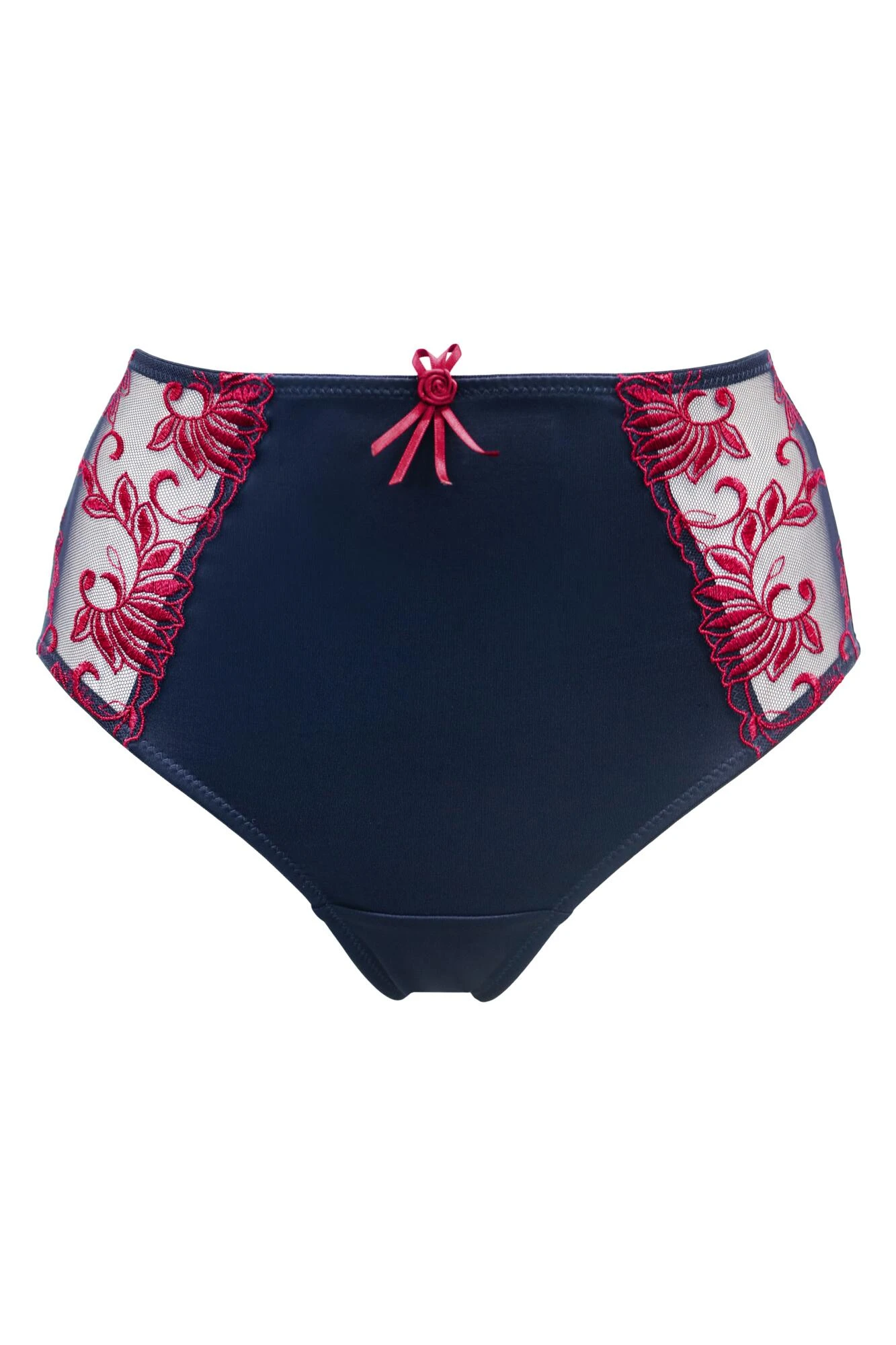 Imogen Rose Embroidered Brief - Navy/Raspberry 6 Imogen Rose Embroidered Brief - Navy/Raspberry - Image 4