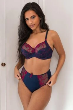 Imogen Rose Embroidered Brief - Navy/Raspberry 8 Imogen Rose Embroidered Brief - Navy/Raspberry -Sultry Curve 319397 20230728090500