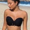 Santa Cruz Strapless Lightly Padded Underwired Top - Black -Sultry Curve 320111 20230814153600
