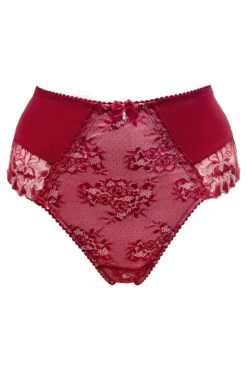 Sofia Emb Lace Embroidered Deep Brief - Red 10 Sofia Emb Lace Embroidered Deep Brief - Red -Sultry Curve 320705 20230822145700