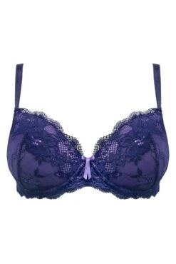 Amour Padded Balconette Bra - Navy/Lavender -Sultry Curve 321135 20230822165100