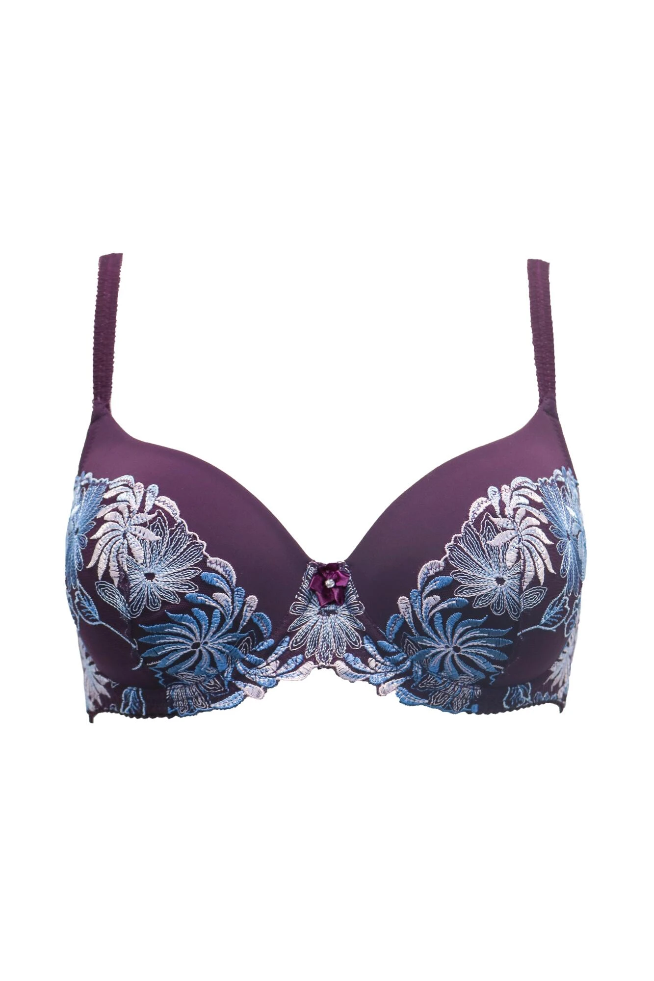 St Tropez Padded Balcony Bra - Purple/Blue 8 St Tropez Padded Balcony Bra - Purple/Blue - Image 6
