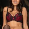 Amour Padded Balconette Bra - Black/Scarlet -Sultry Curve 321835 20230830165300